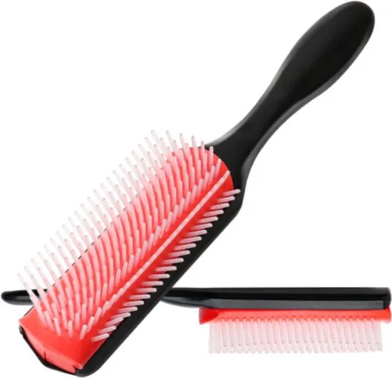 Antiklit Haarborstel / Brush Haar 9-Rijen/ Stijl- Krullend- Nat Haar Styling Kam